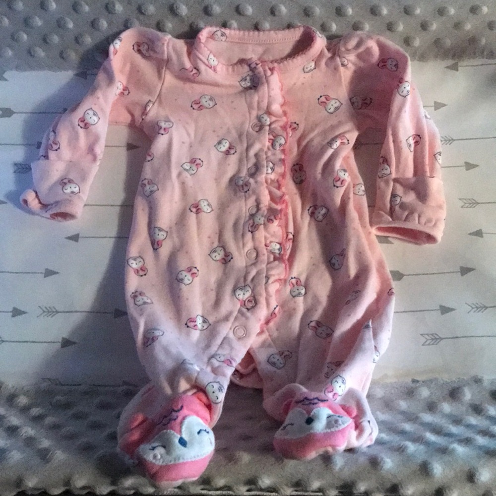 Newborn button up onesie